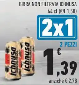 Conad Superstore Birra non filtrata ICHNUSA offerta