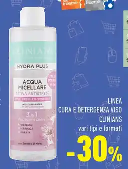 Conad Superstore Linea cura e detergenza viso CLINIANS offerta
