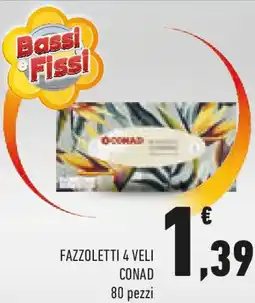Conad Fazzoletti 4 veli CONAD pezzi offerta