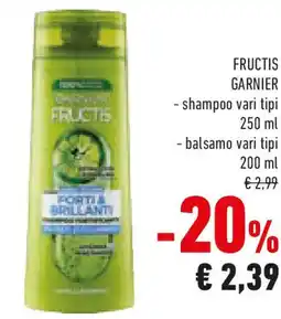 Conad FRUCTIS GARNIER shampoo vari tipi offerta