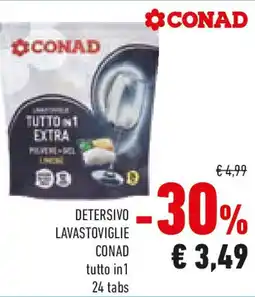 Conad Detersivo lavastoviglie CONAD tutto in1 tabs offerta