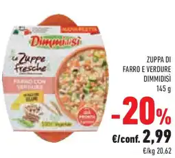 Conad Superstore Zuppa di farro e verdure DIMMIDISÌ offerta