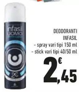 Conad Deodoranti INFASIL offerta