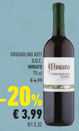 Conad Grignolino asti D.O.C. MINIATO offerta