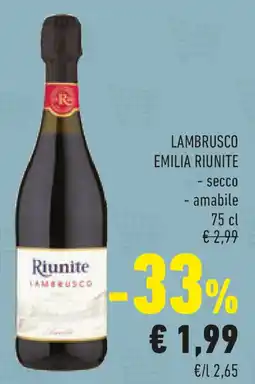 Conad Lambrusco emilia RIUNITE offerta