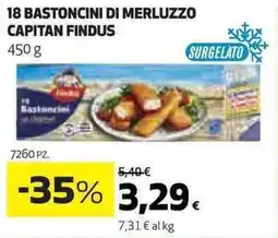 Ipercoop 18 bastoncini di merluzzo CAPITAN FINDUS offerta
