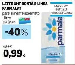 Ipercoop Latte uht bontà e linea PARMALAT offerta
