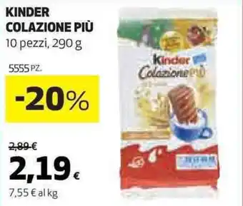 Ipercoop Kinder colazione più offerta