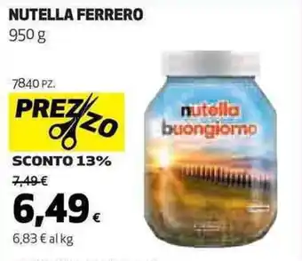Ipercoop Nutella ferrero offerta