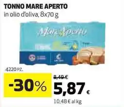 Ipercoop TONNO MARE APERTO in olio d'oliva offerta