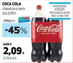 Ipercoop COCA COLA classica o zero offerta