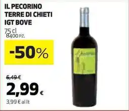 Ipercoop Il pecorino terre di chieti igt bove offerta