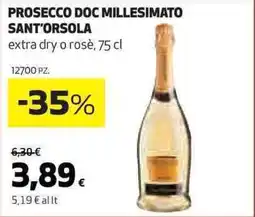 Ipercoop Prosecco doc millesimato SANT'ORSOLA offerta