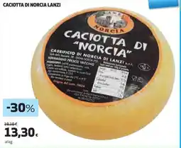 Ipercoop Caciotta di norcia LANZI offerta