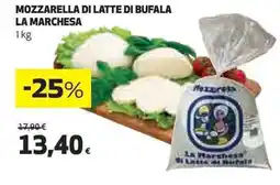 Ipercoop Mozzarella di latte di bufala la marchesa offerta