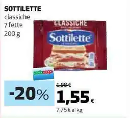 Ipercoop SOTTILETTE classiche 7 fette offerta