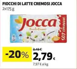 Ipercoop Fiocchi di latte cremosi JOCCA offerta