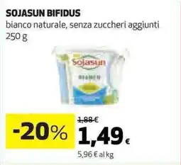 Ipercoop SOJASUN BIFIDUS bianco naturale, senza zuccheri aggiunti offerta