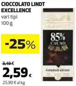 Ipercoop Cioccolato lindt excellence offerta
