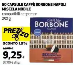Ipercoop 50 capsule caffè borbone napoli miscela nobile offerta