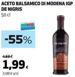 Ipercoop Aceto balsamico di modena igp DE NIGRIS offerta