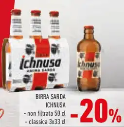 Conad Birra sarda ICHNUSA non filtrata classica offerta