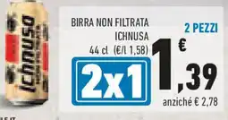 Conad Birra non filtrata ICHNUSA 2 pezzi offerta