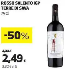 Ipercoop Rosso salento igp terre di sava offerta
