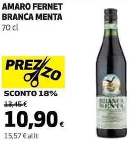 Ipercoop Amaro fernet BRANCA MENTA offerta