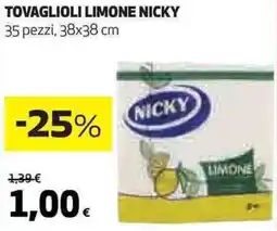 Ipercoop Tovaglioli limone NICKY offerta