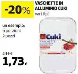Ipercoop Vaschette in alluminio CUKI offerta