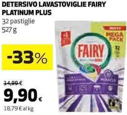 Ipercoop Detersivo lavastoviglie fairy platinum plus offerta