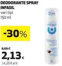 Ipercoop Deodorante spray INFASIL offerta