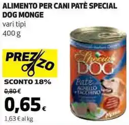 Ipercoop Alimento per cani patè special dog monge offerta
