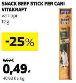 Ipercoop Snack beef stick per cani VITAKRAFT offerta