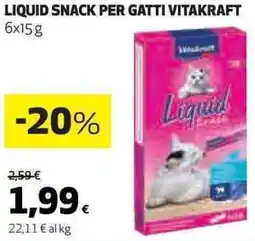 Ipercoop Liquid snack per gatti VITAKRAFT offerta