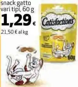 Ipercoop snack gatto vari tipi offerta