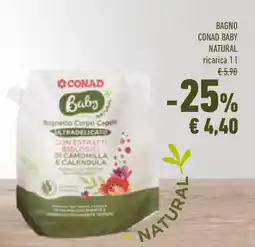 Conad Bagno CONAD BABY natural ricarica offerta