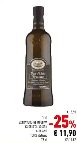 Conad Olio extravergine di oliva CUOR D'OLIVO SAN GIULIANO 100% italiano offerta
