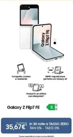 Expert SAMSUNG Galaxy Z Flip7 FE offerta
