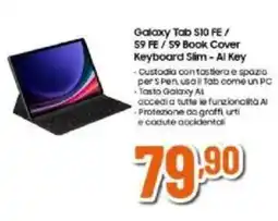 Expert Samsung Galaxy Tab S10 FE/ S9 FE/S9 Book Cover Keyboard Slim - Al Key offerta