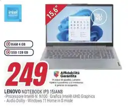 Trony LENOVO NOTEBOOK IP3 15IAN8 offerta