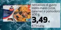 Ipercoop Findus tentazioni di gusto misto mare cozze, calamari e pomodoro offerta