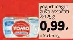 Ipercoop YOMO yogurt magro gusti assortiti offerta