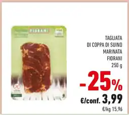 Conad Tagliata di coppa di suino marinata FIORANI offerta