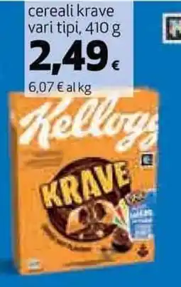 Ipercoop Kellogg's cereali krave vari tipi offerta