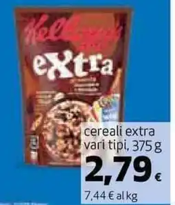 Ipercoop Kellogg's cereali extra vari tipi offerta