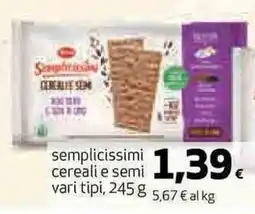 Ipercoop Doria semplicissimi cereali e semi offerta