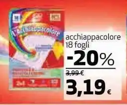 Ipercoop acchiappacolore 18 fogli offerta