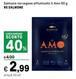 Iper La Grande Salmone norvegese affumicato ti Amo RE SALMONE offerta